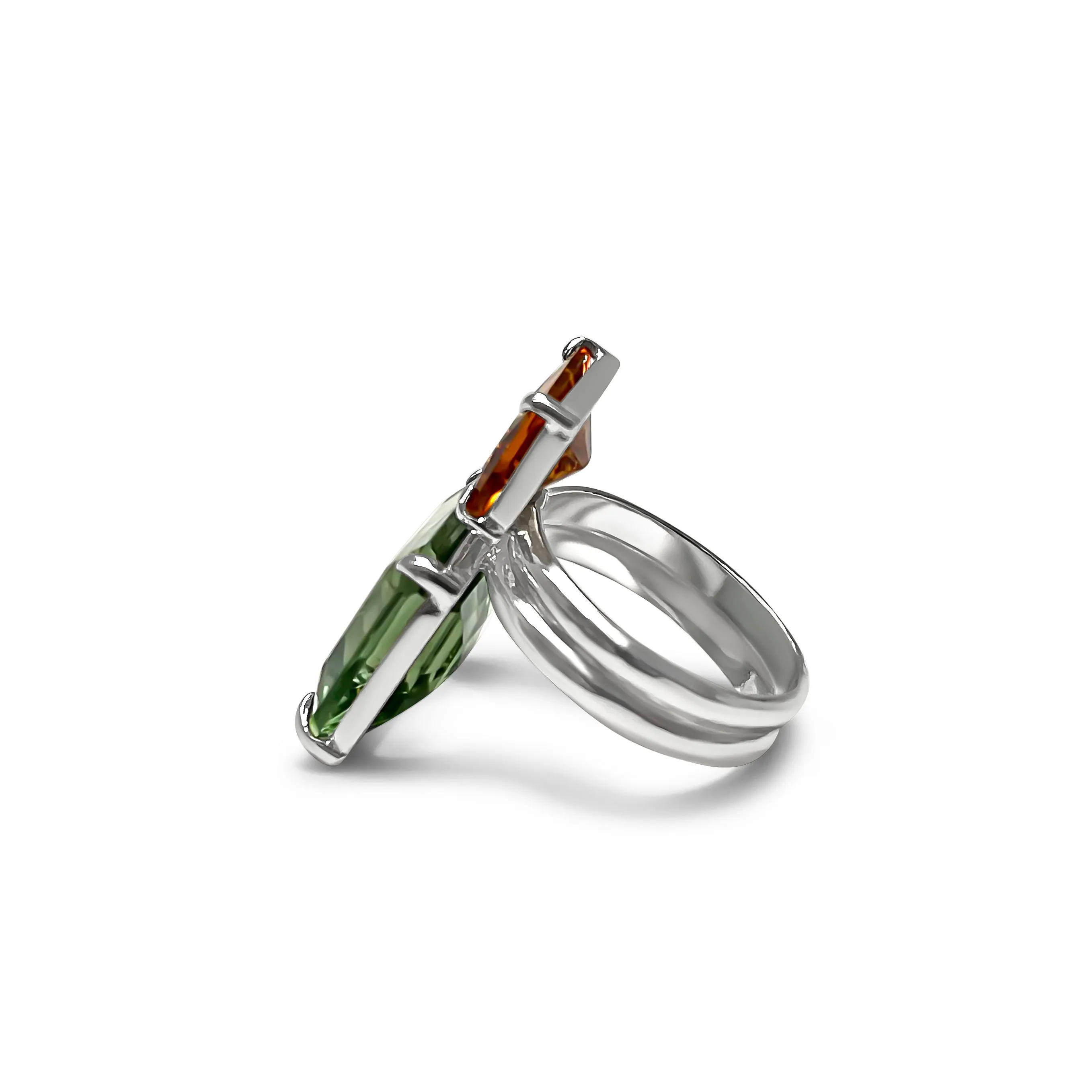Coastal Ring in Orange Quartz