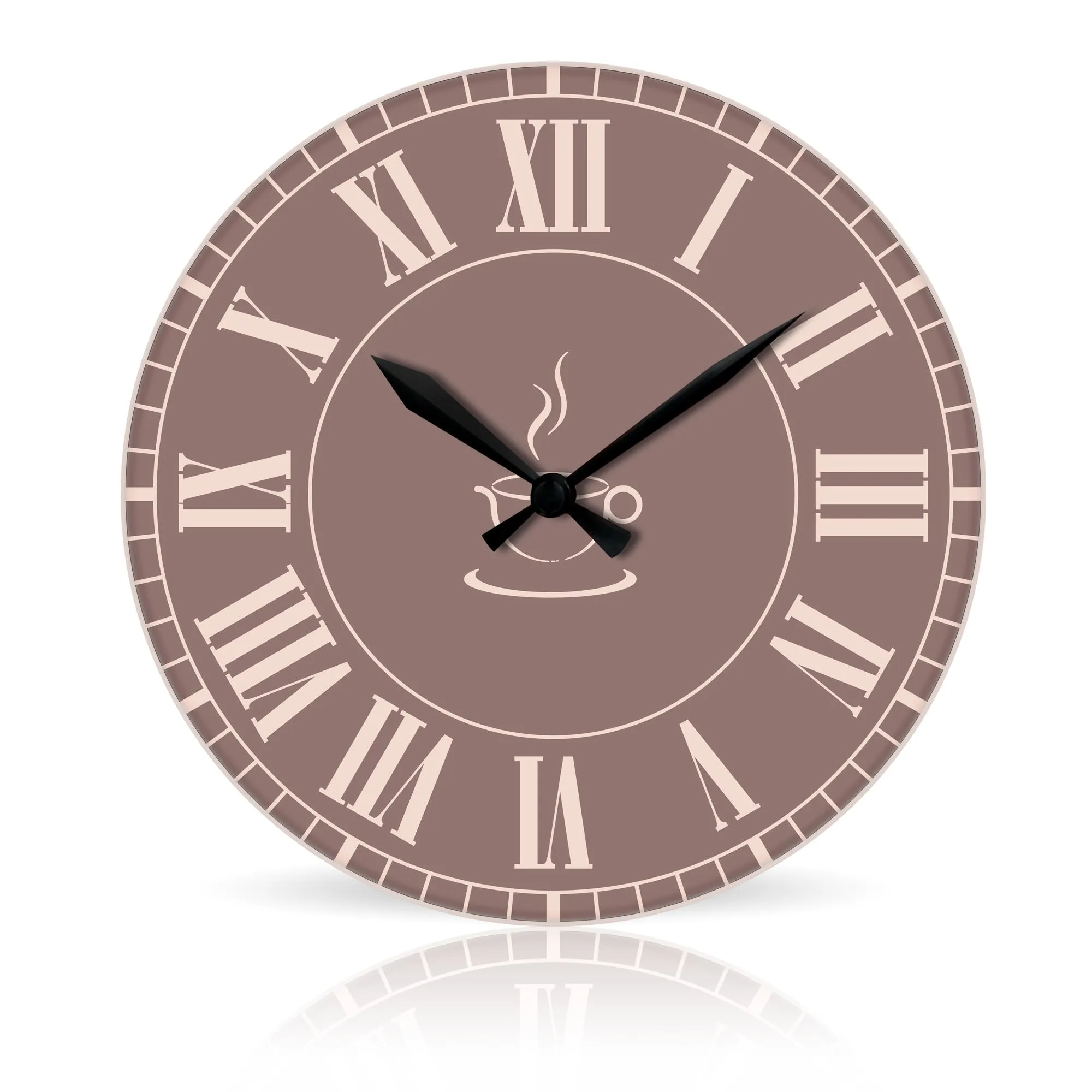 Coffee Time <br>Round Acrylic Wall Clock 10.75"