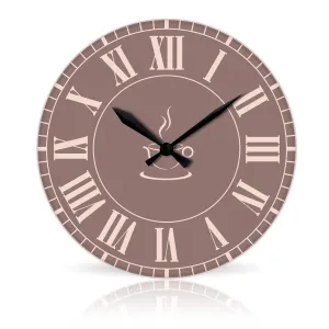 Coffee Time <br>Round Acrylic Wall Clock 10.75"