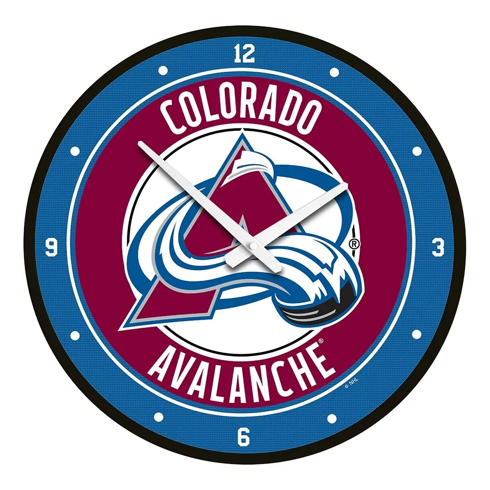 Colorado Avalanche: Modern Disc Wall Clock