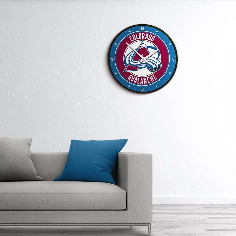 Colorado Avalanche: Modern Disc Wall Clock