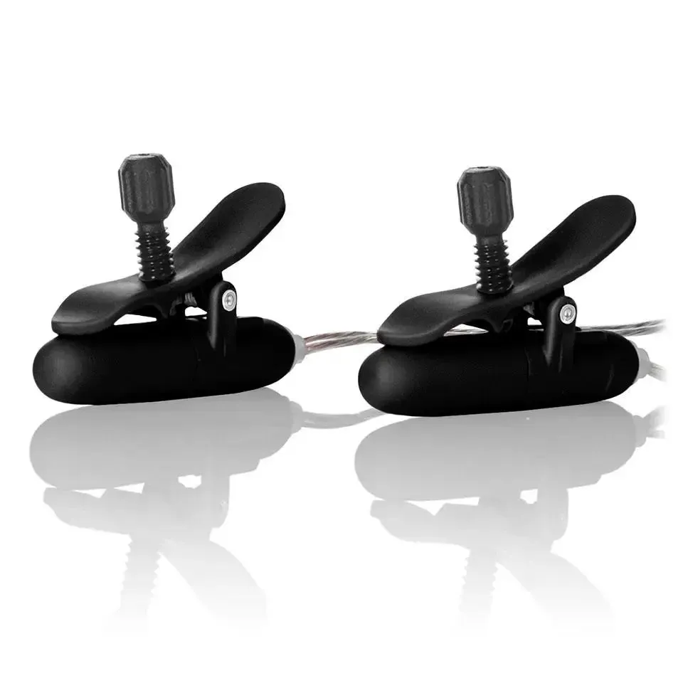 Colt Black Heated Vibrating Nipple Stimulators with Remote Control