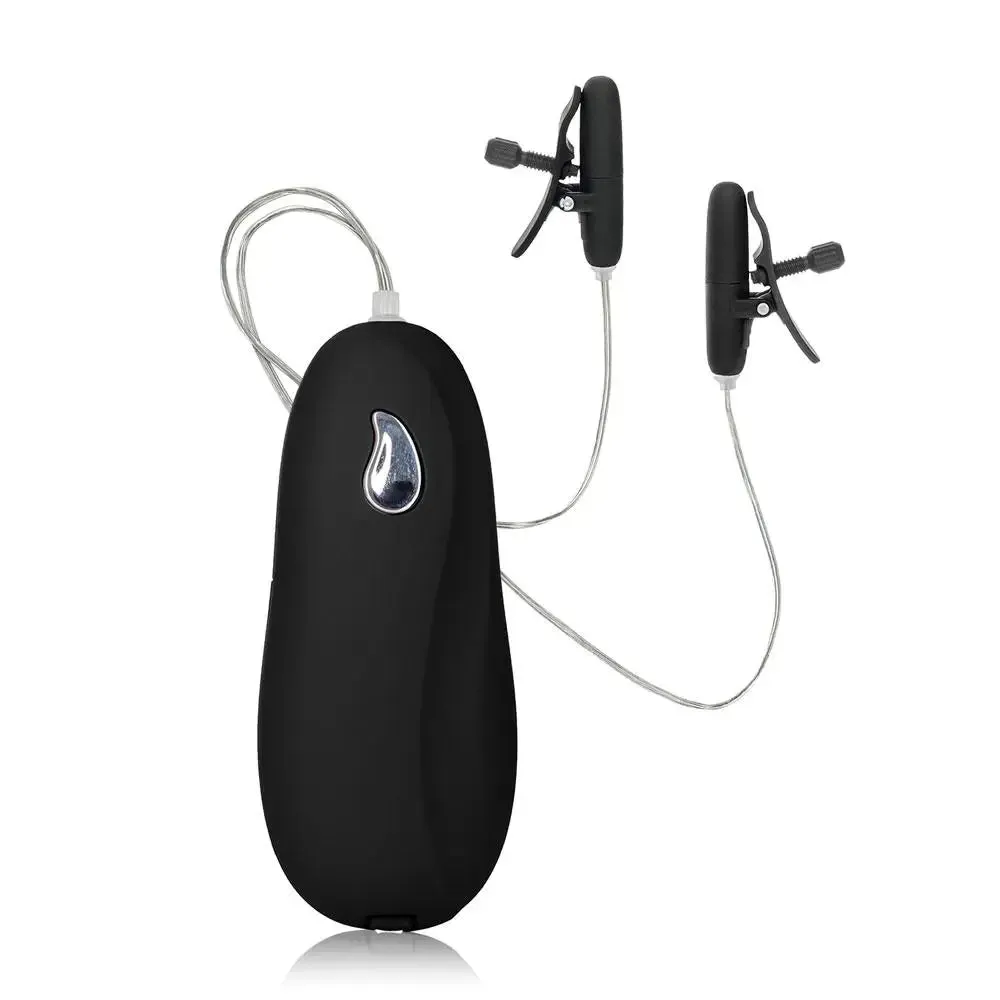Colt Black Heated Vibrating Nipple Stimulators with Remote Control