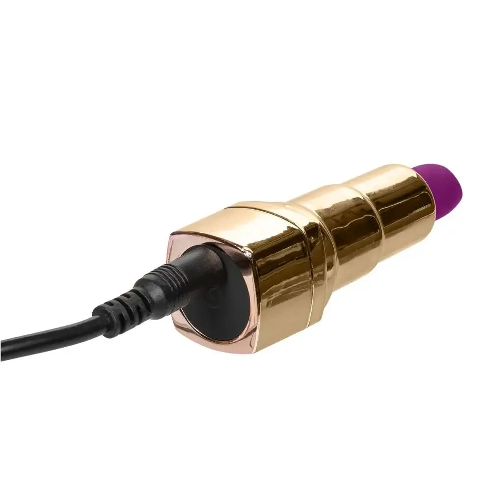 Colt Silicone Gold Discreet Quiet Rechargeable Lipstick Vibrator