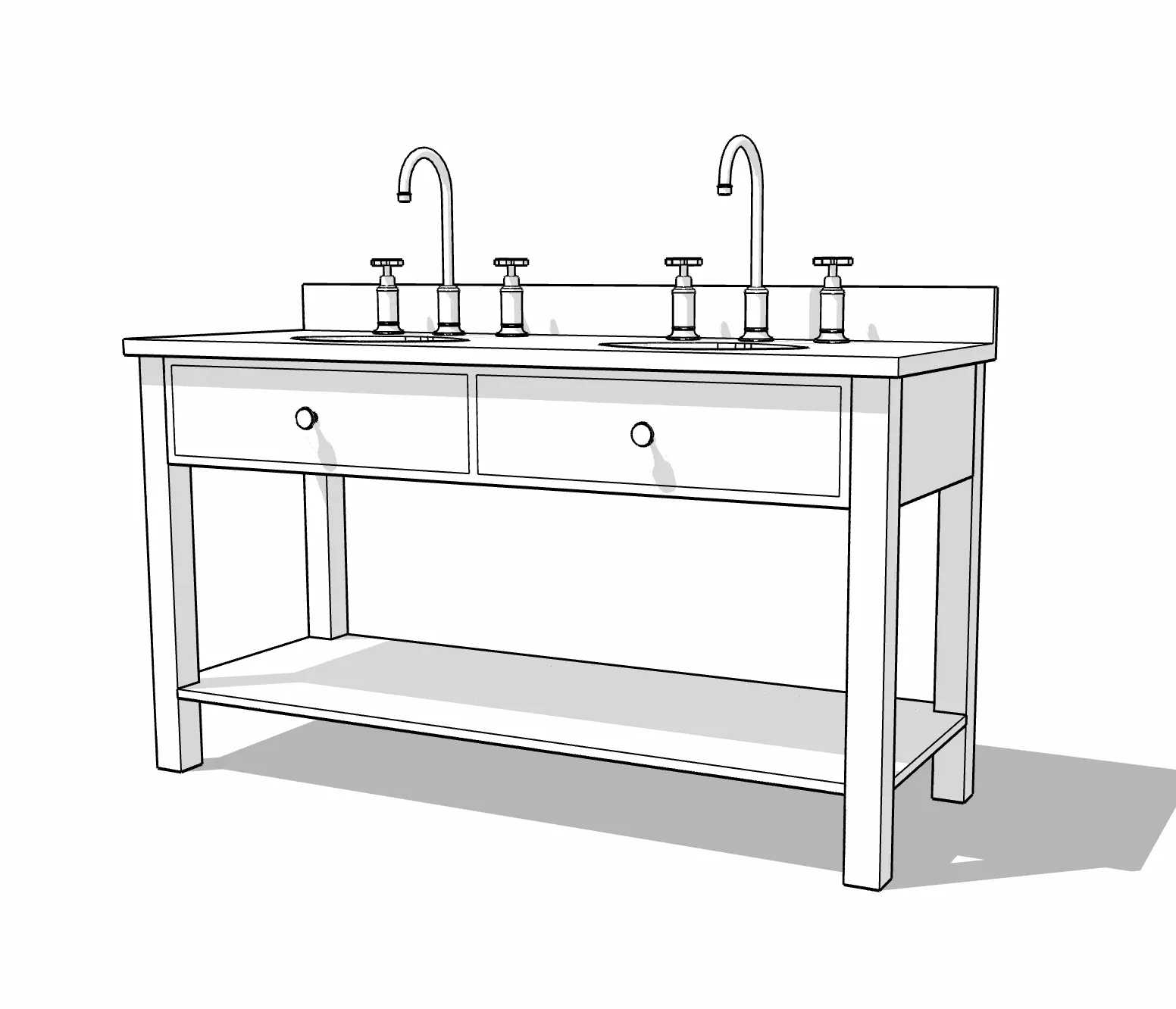 Contemporary Vanity Unit