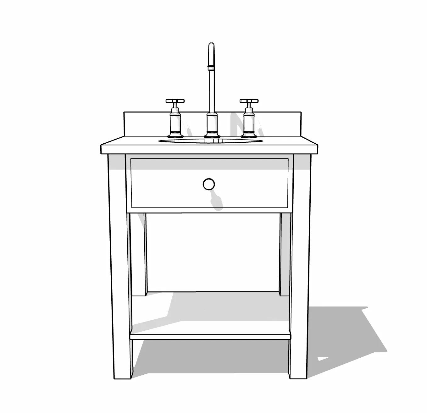 Contemporary Vanity Unit