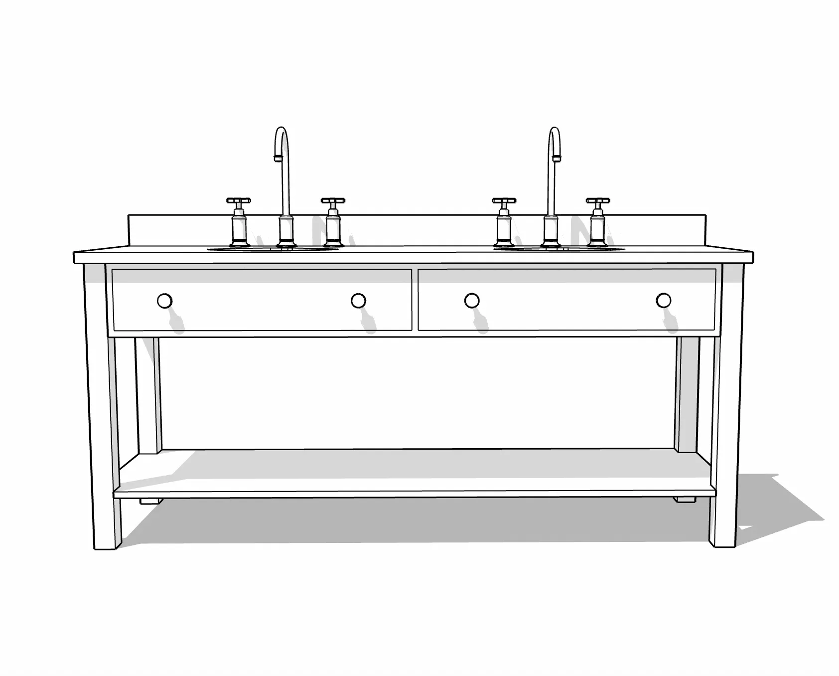 Contemporary Vanity Unit