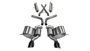 Corsa Sport Cat-Back Exhaust (Black) Jeep Grand Cherokee SRT 6.4L V8 Hemi (12-21)