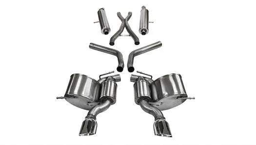 Corsa Sport Cat-Back Exhaust (Polished) Jeep Grand Cherokee SRT 6.4L V8 Hemi (12-21)