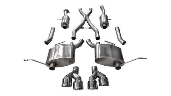 Corsa Sport Cat-Back Exhaust (Polished) Jeep Grand Cherokee Summit 5.7L V8 Hemi (14-21)
