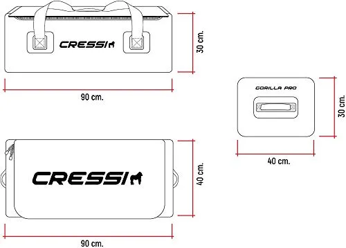 Cressi Waterproof Bag for Scuba Freediving Equipment - 135 Liters Capacity | Gorilla PRO XL Quality Since 1946
