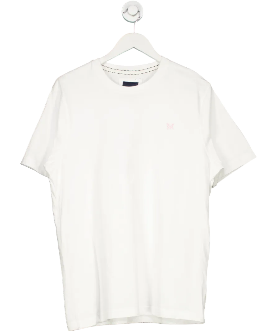 Crew Clothing Company White Round Neck Tee UK L