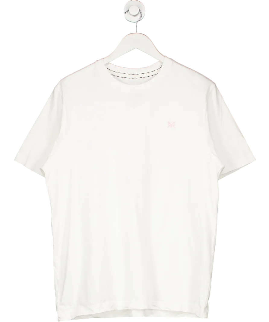 Crew Clothing Company White Round Neck Tee UK L