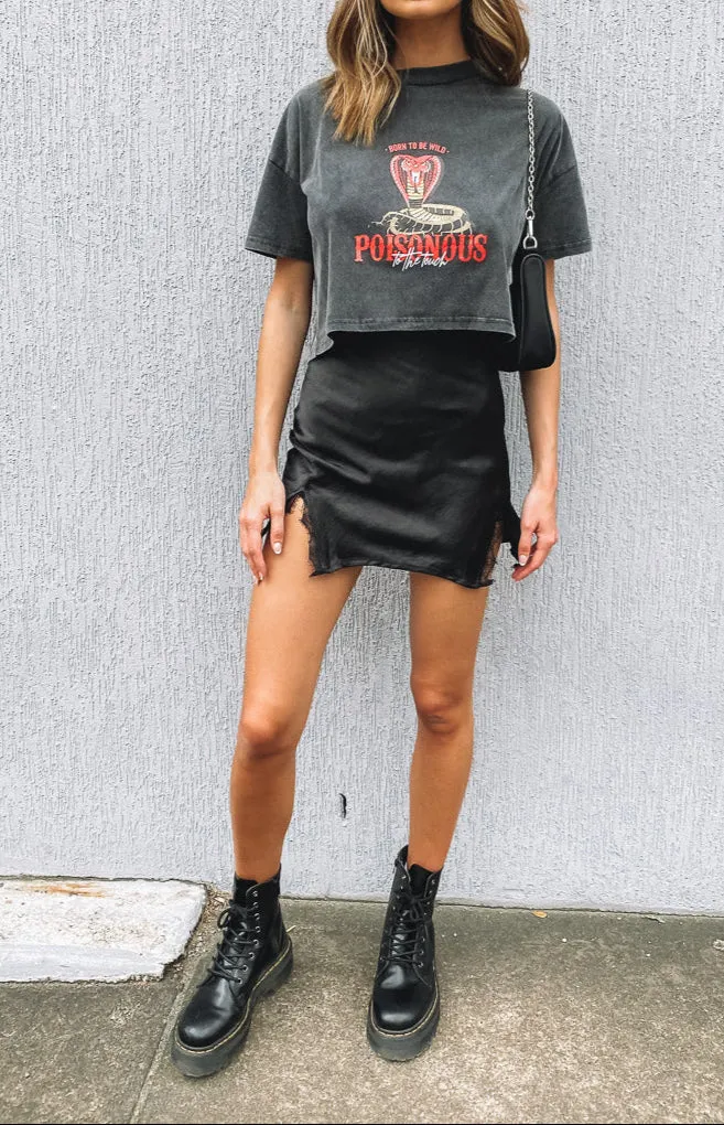 Cristina lace mini skirt black