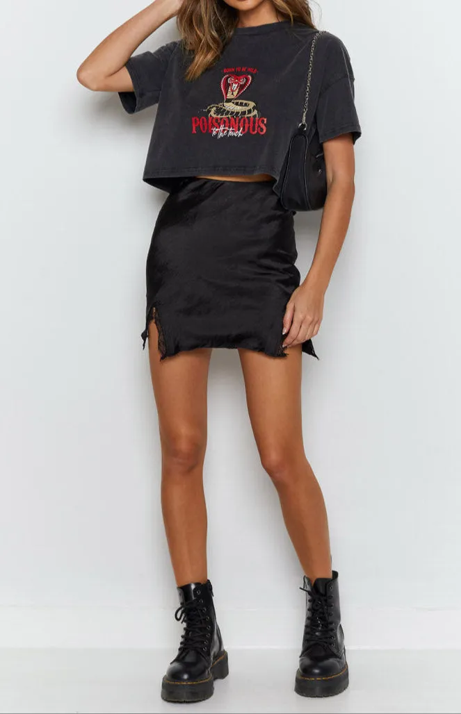 Cristina lace mini skirt black