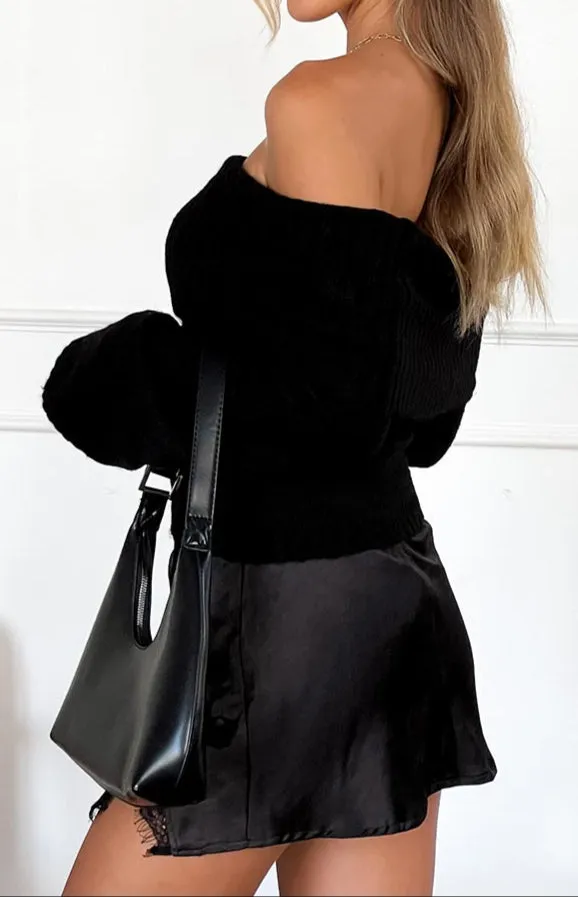 Cristina lace mini skirt black