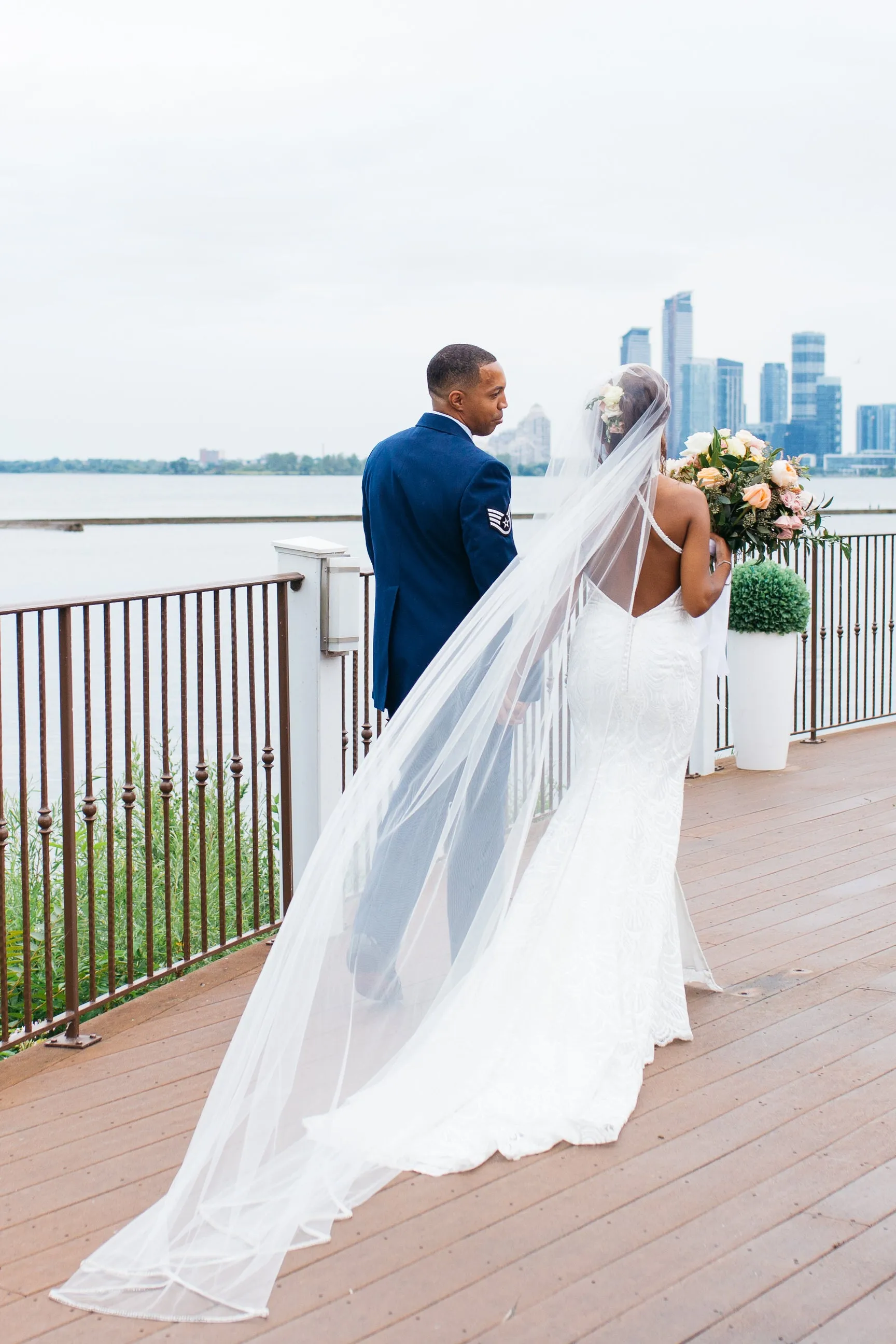 Crystal Trimmed Cathedral Length Wedding Veil