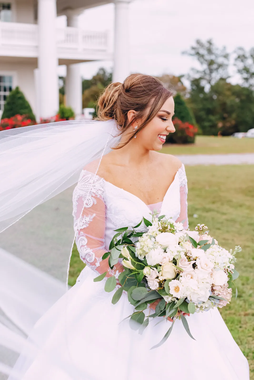 Crystal Trimmed Cathedral Length Wedding Veil