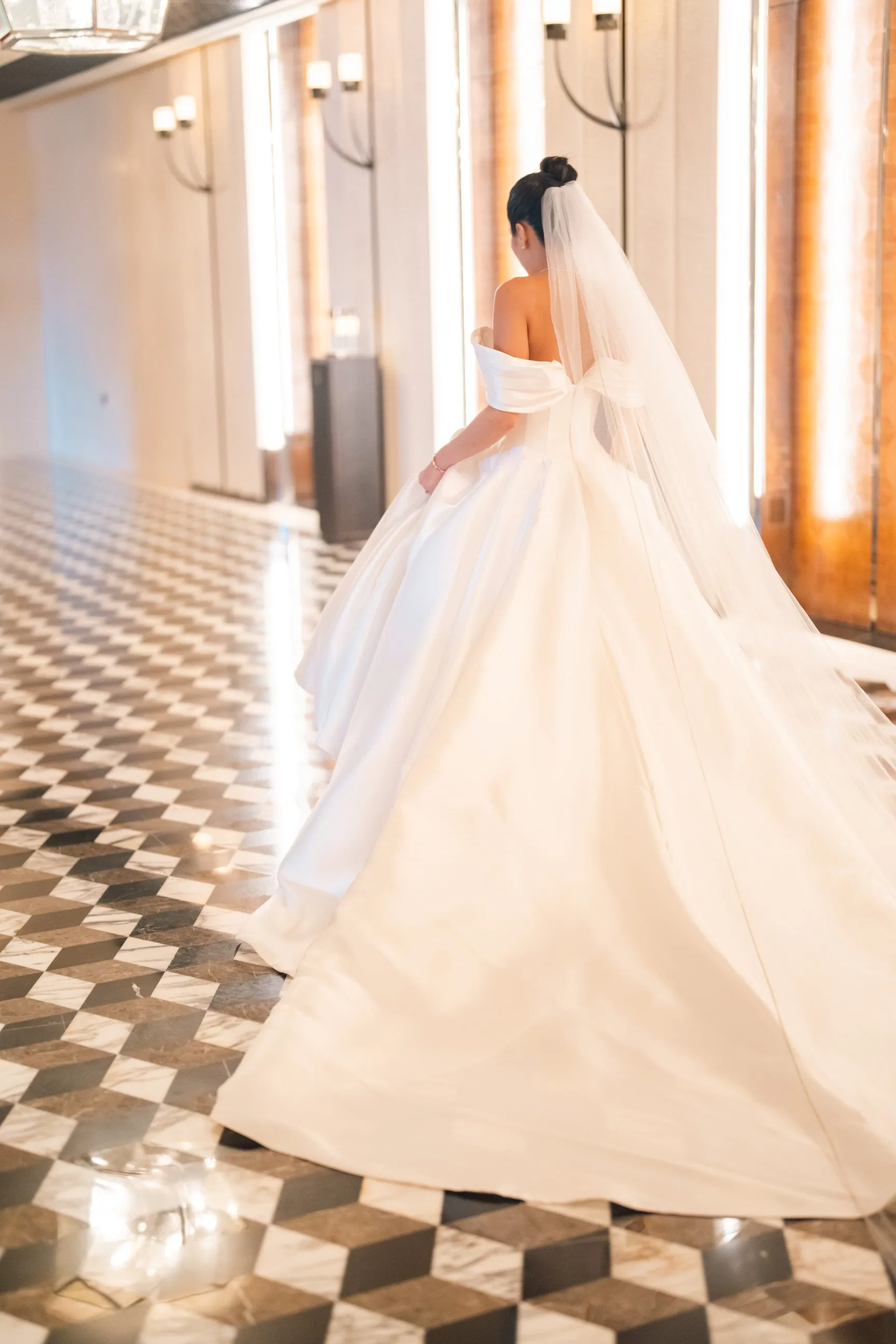 Crystal Trimmed Cathedral Length Wedding Veil