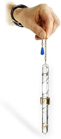 Crystal Wand Healing Tool - Etheric Weaver® Pendant with Magnets & Gold-Fill Wire - 7"