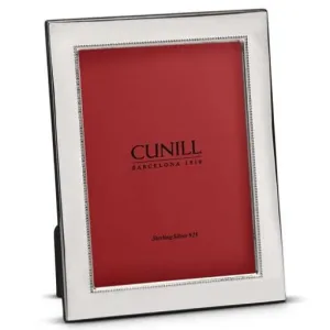 Cunill Tiffany Bead 8x10 Non-Tarnish Sterling Silver Picture Frame
