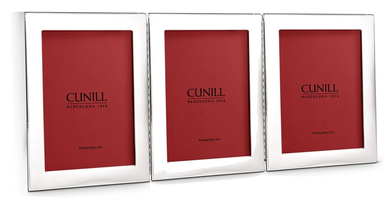 Cunill Tiffany Plain Hinged Triple 4x6 Sterling Frame