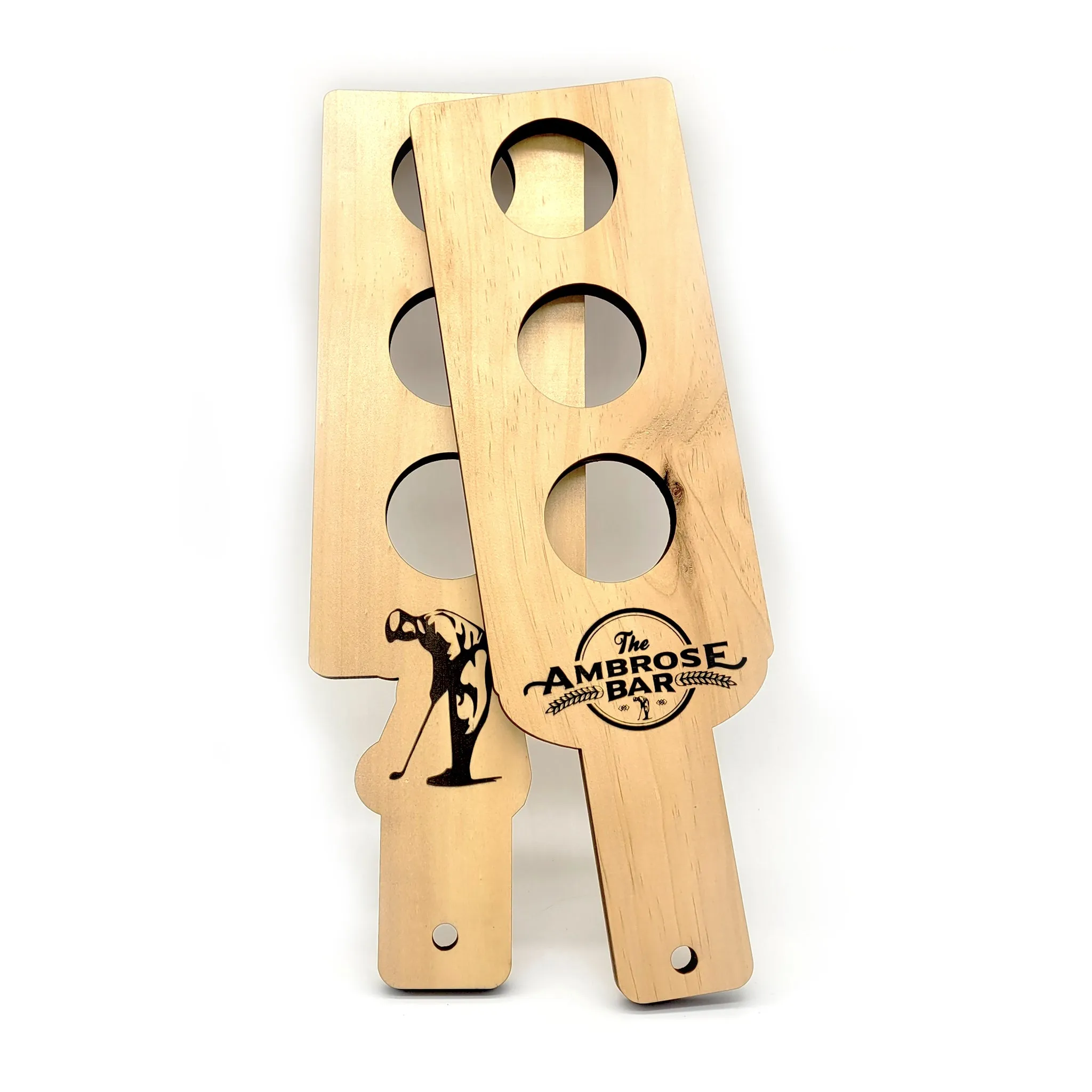 Custom Beer Paddle / Bar Flight 3 Hole