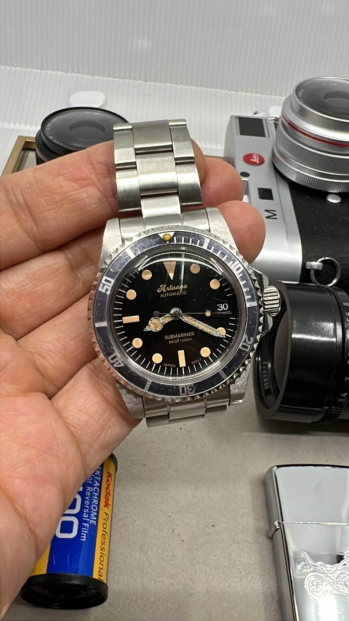 Custom build Men's Watch, Mechanical Watch - Artisane, Diving Watch, Age  Vintage Watch with Leather Watch Strap, Gift Ideas