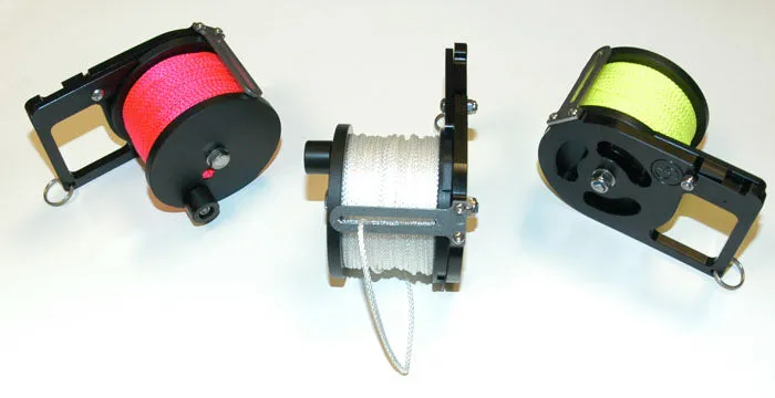 Custom Divers 50m Pocket Ratchet Reel Coloured