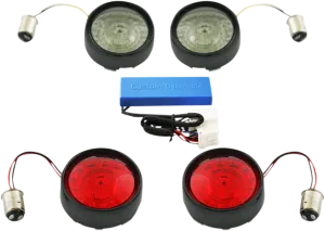 Custom Dynamics PB-HD-BB-B Probeam Turn Signal Insert Kit with Signal Stabilizers - Black Bezel