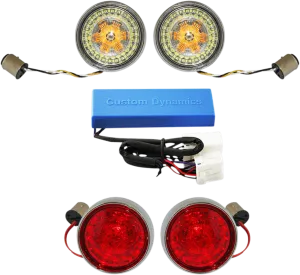 Custom Dynamics PB-HD-BB-C Probeam Turn Signal Insert Kit with Signal Stabilizers - Chrome Bezel