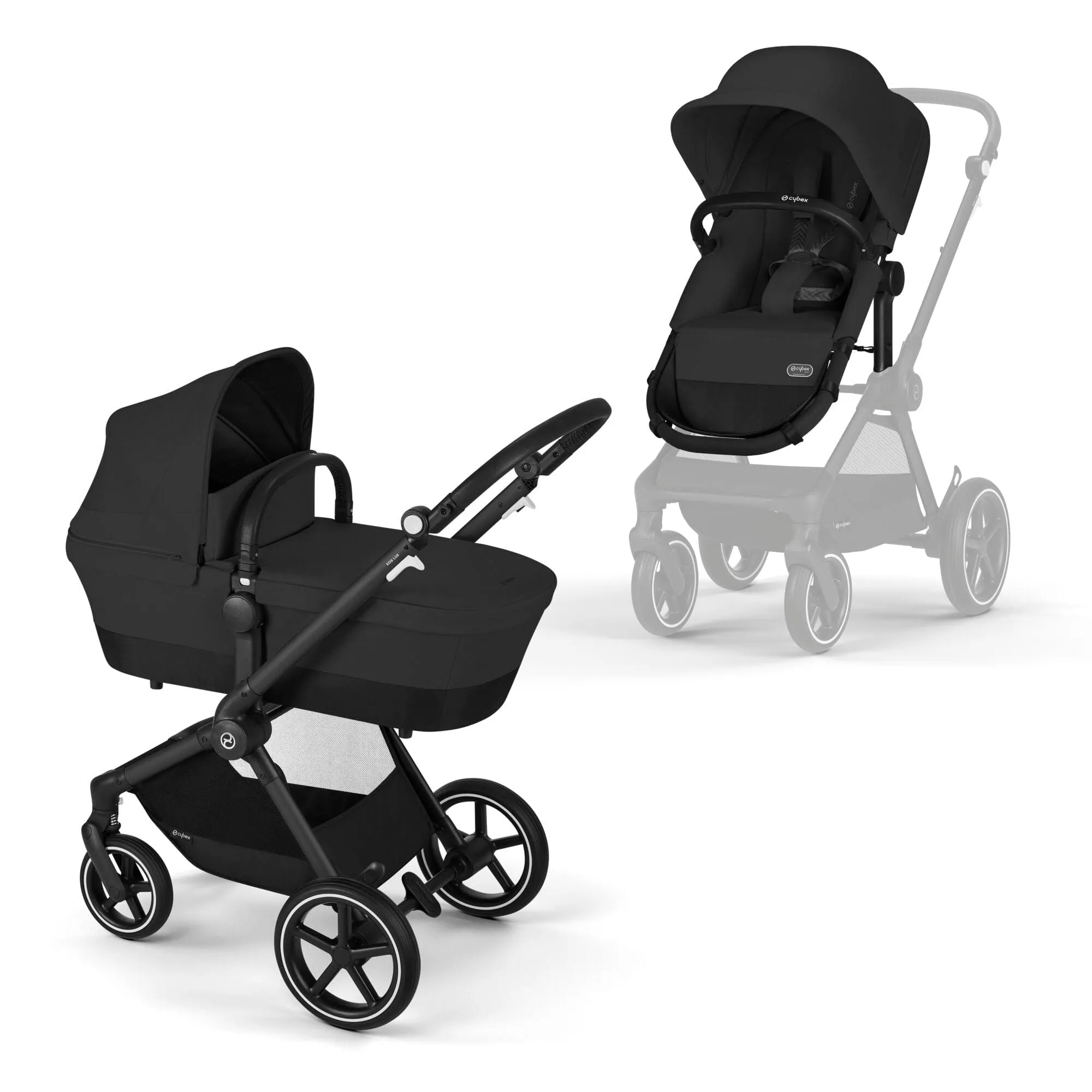 Cybex Eos Lux Luxury 9 Piece Bundle in Moon Black