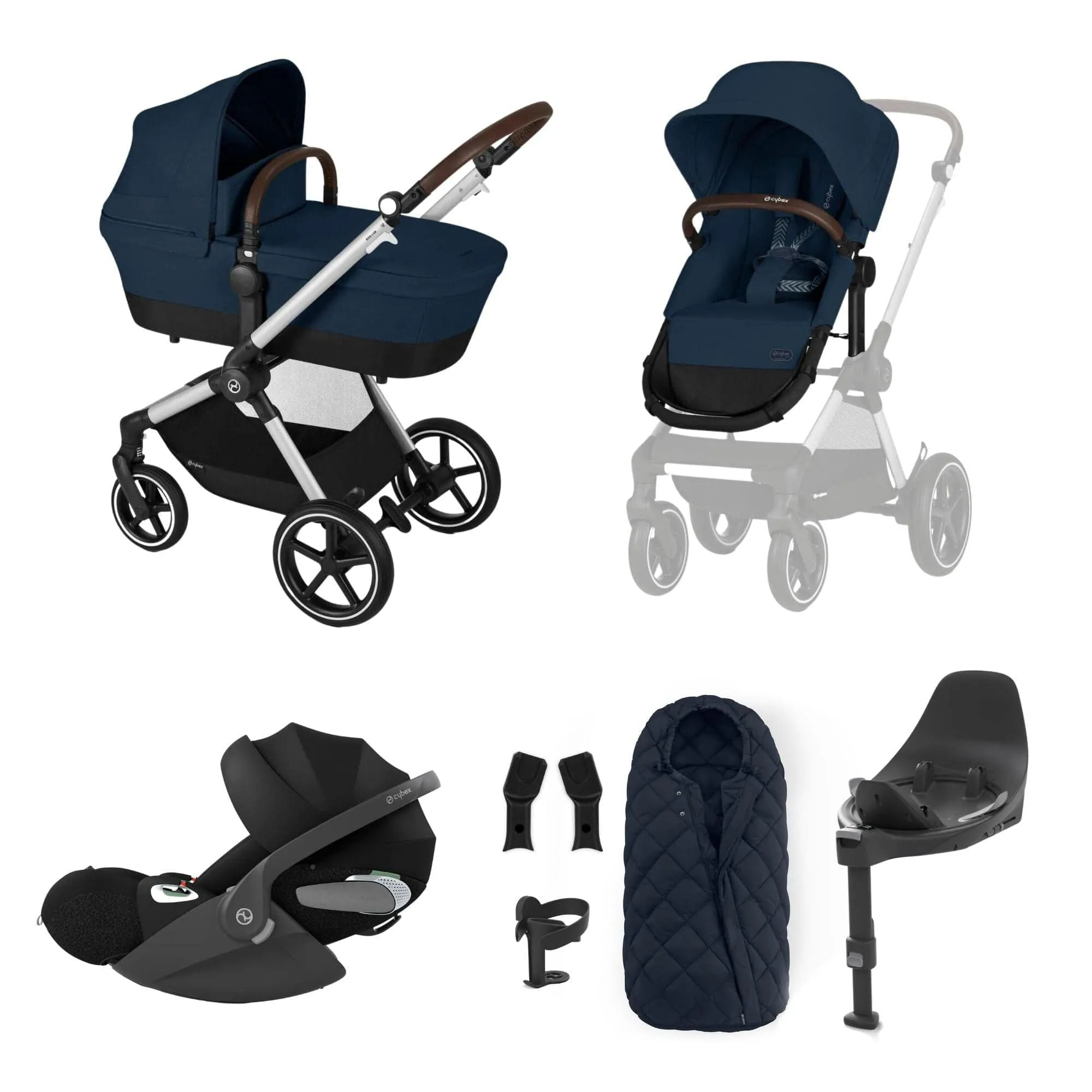 Cybex Eos Lux Luxury 9 Piece Bundle in Ocean Blue