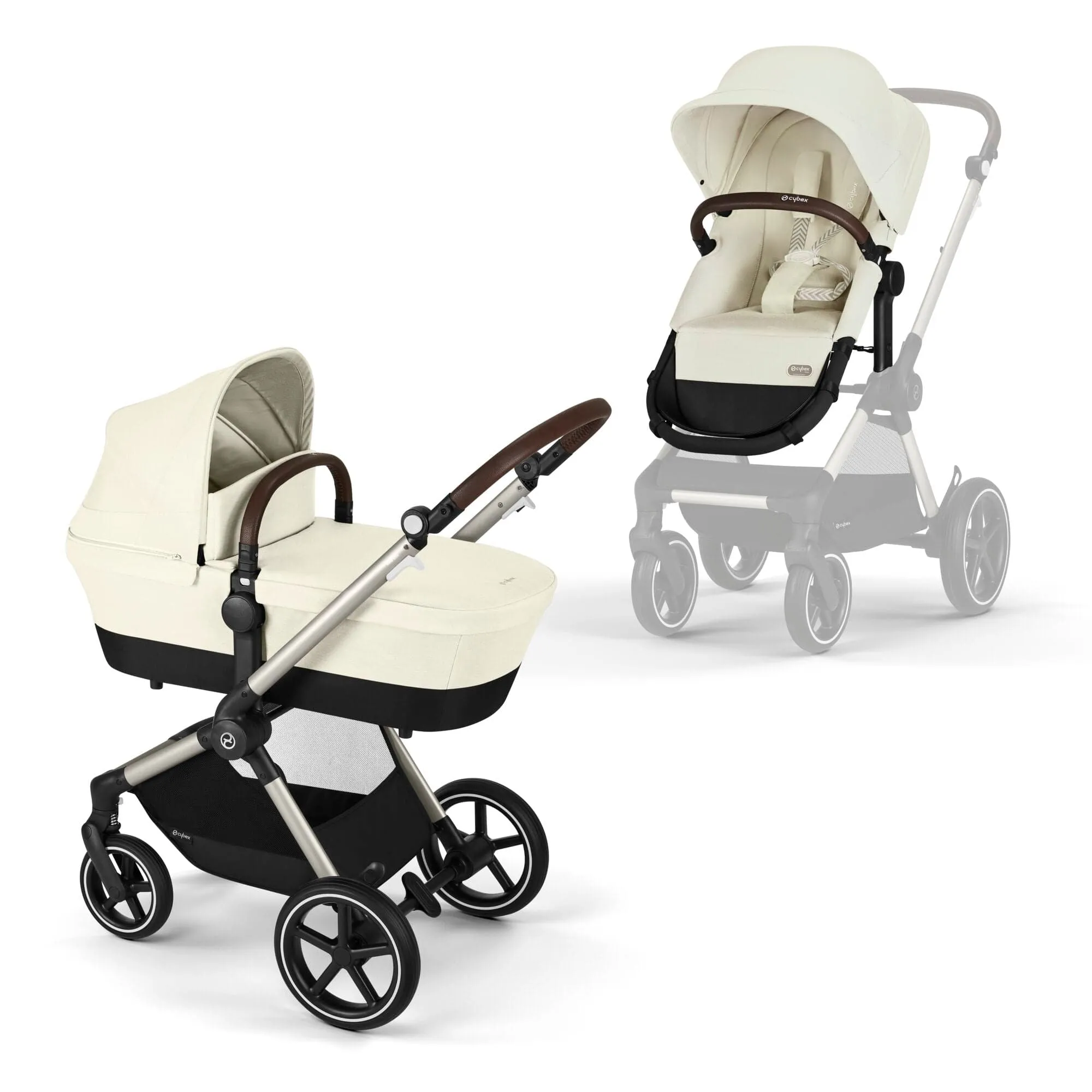 Cybex Eos Lux Luxury 9 Piece Bundle in Seashell Beige
