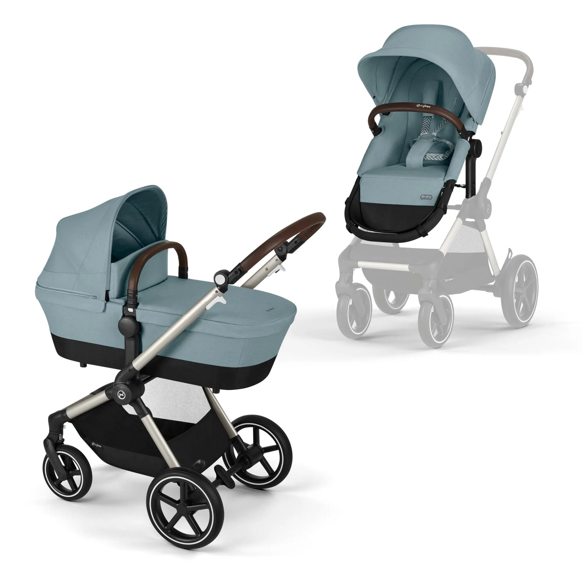 Cybex Eos Lux Luxury 9 Piece Bundle in Sky Blue