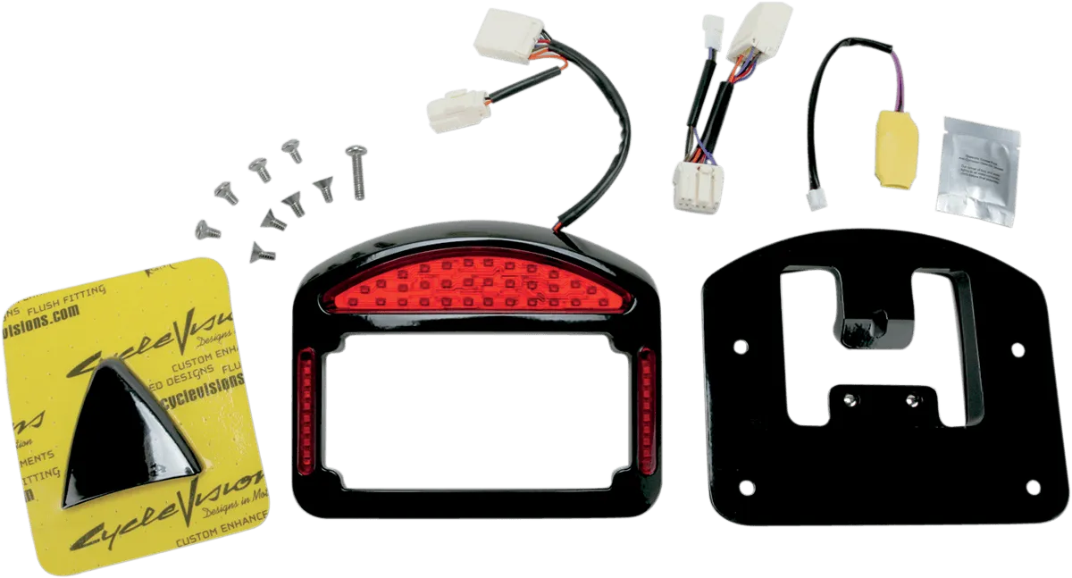 Cycle Visions CV-4804B Eliminator LED Taillight/License Plate Frame - Black