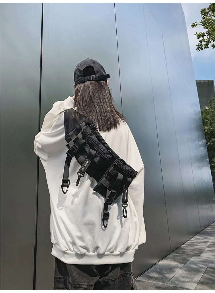 Cyflymder Multi-pocket Tactical Functional Waist Pack Techwear Casual Phone Pouch Outdoor Running Hip Hop Chest Rig Belt Bags Streetwear
