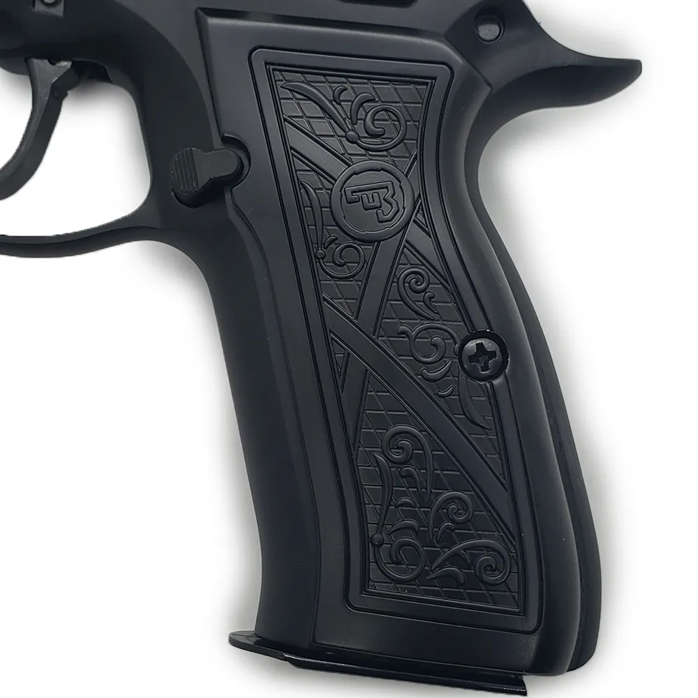 CZ 75 Grips Scroll Full Size 75 B BD SP-01 Shadow 2 Black #T-CZ02