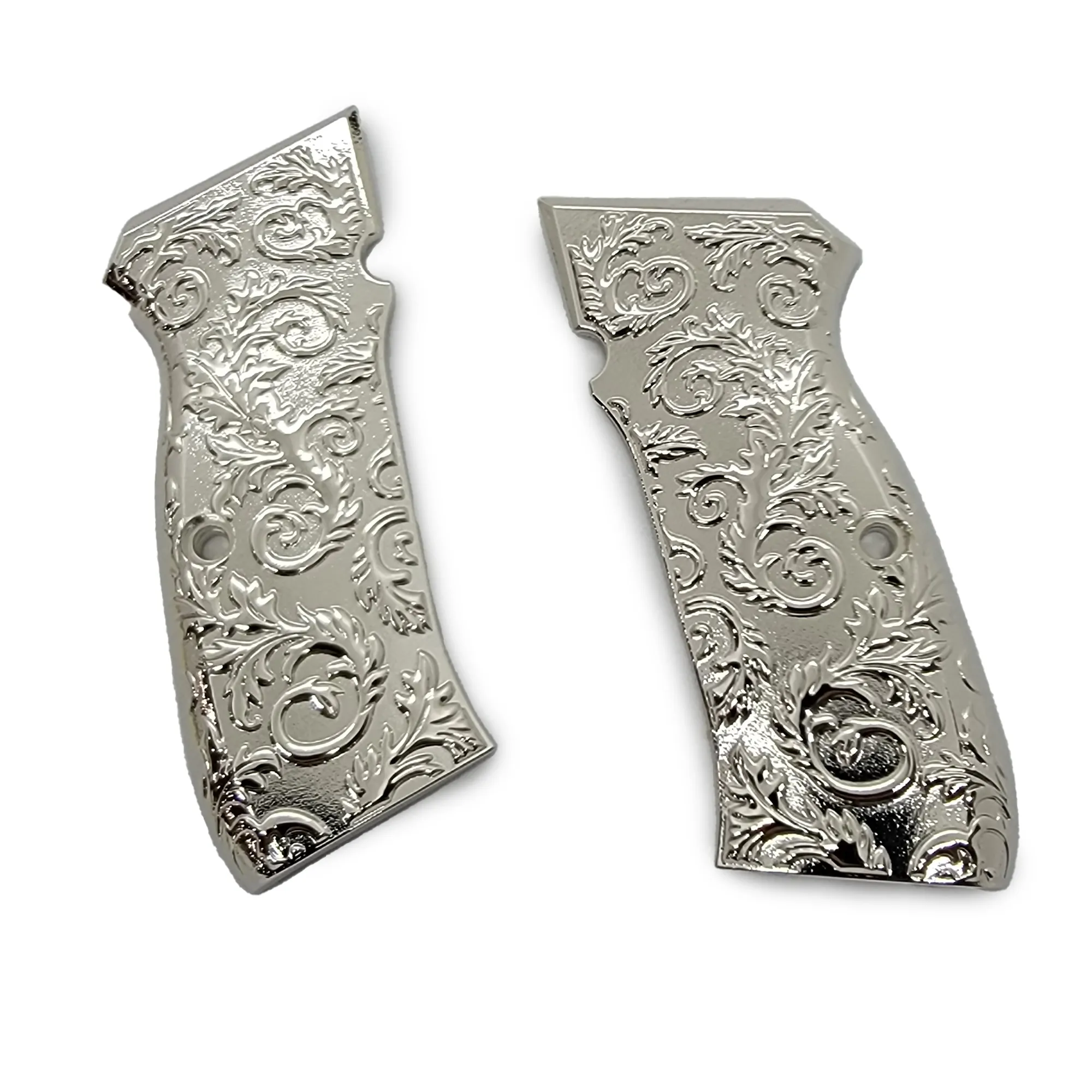 CZ 75B Grips Scroll Full Size 75 B BD SP-01 Shadow 2 Nickel #T-CZ14