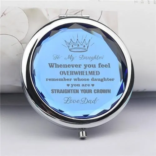 Dad To Daughter - Straighten Your Crown - Pocket Mirror