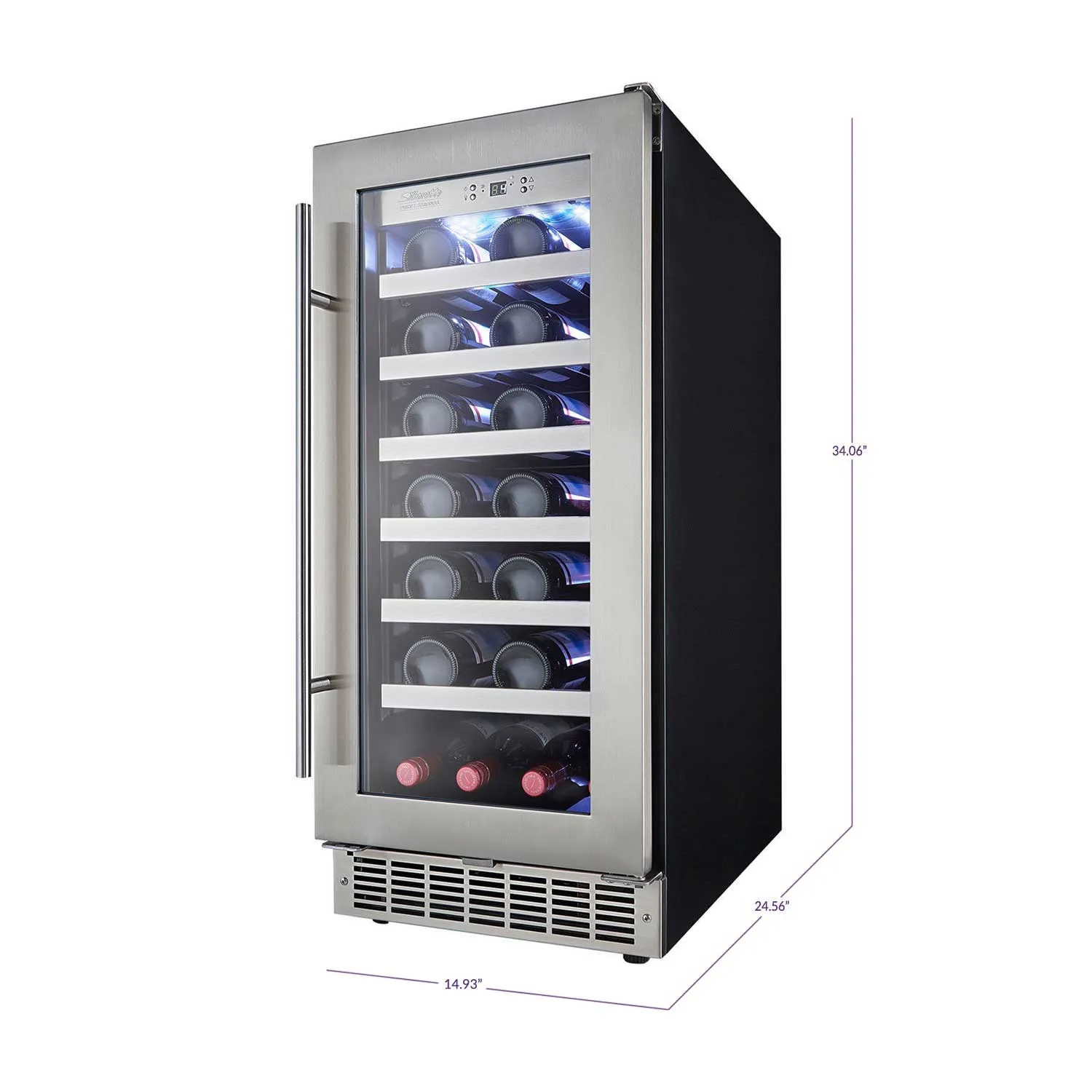 Danby 15" Wide Stainless Steel Built-In Wine Refrigerator DWC031D1BSSPR