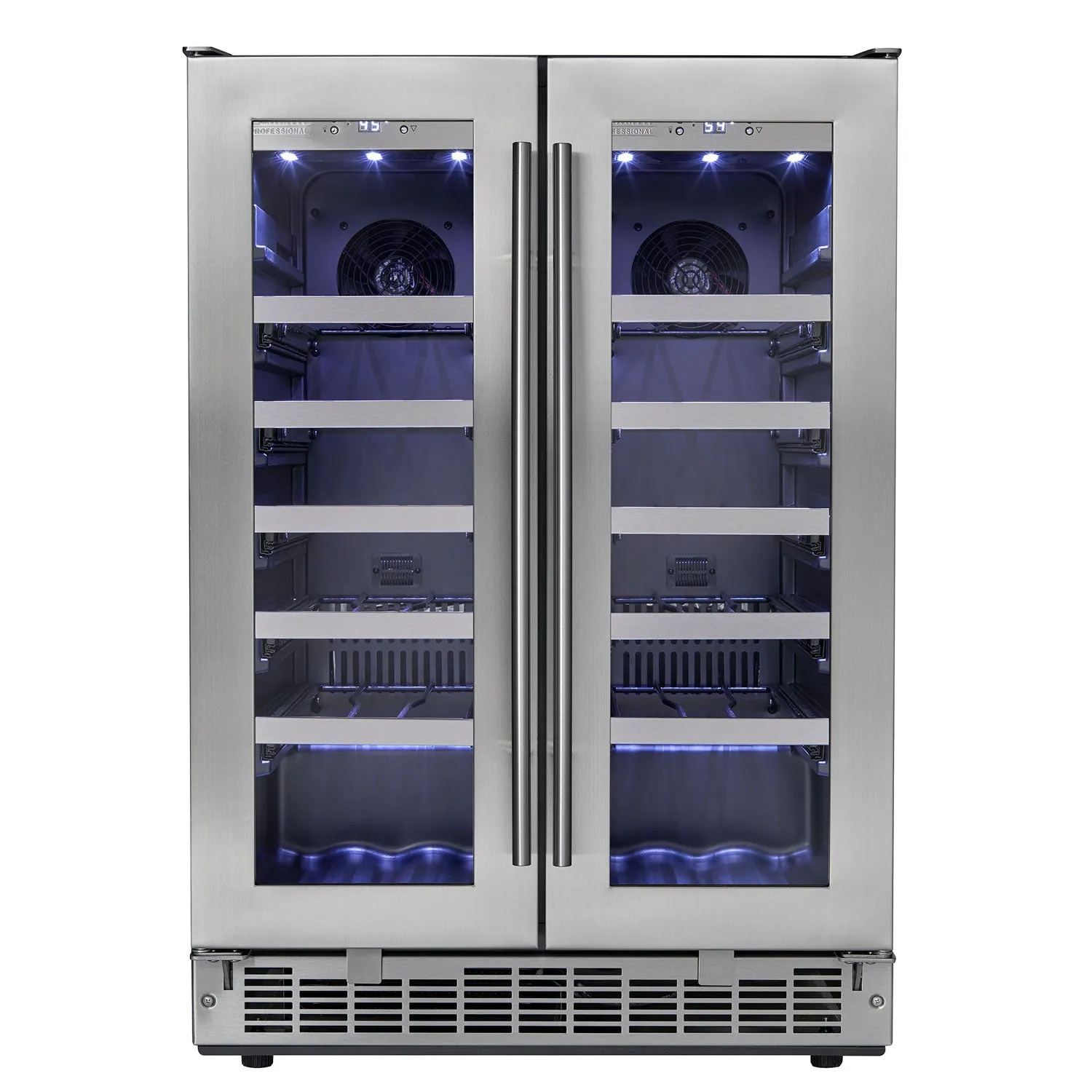 Danby 24" Wide 42 Bottle Dual Zone Stainless Steel Built- In Wine Refrigerator DWC047D1BSSPR