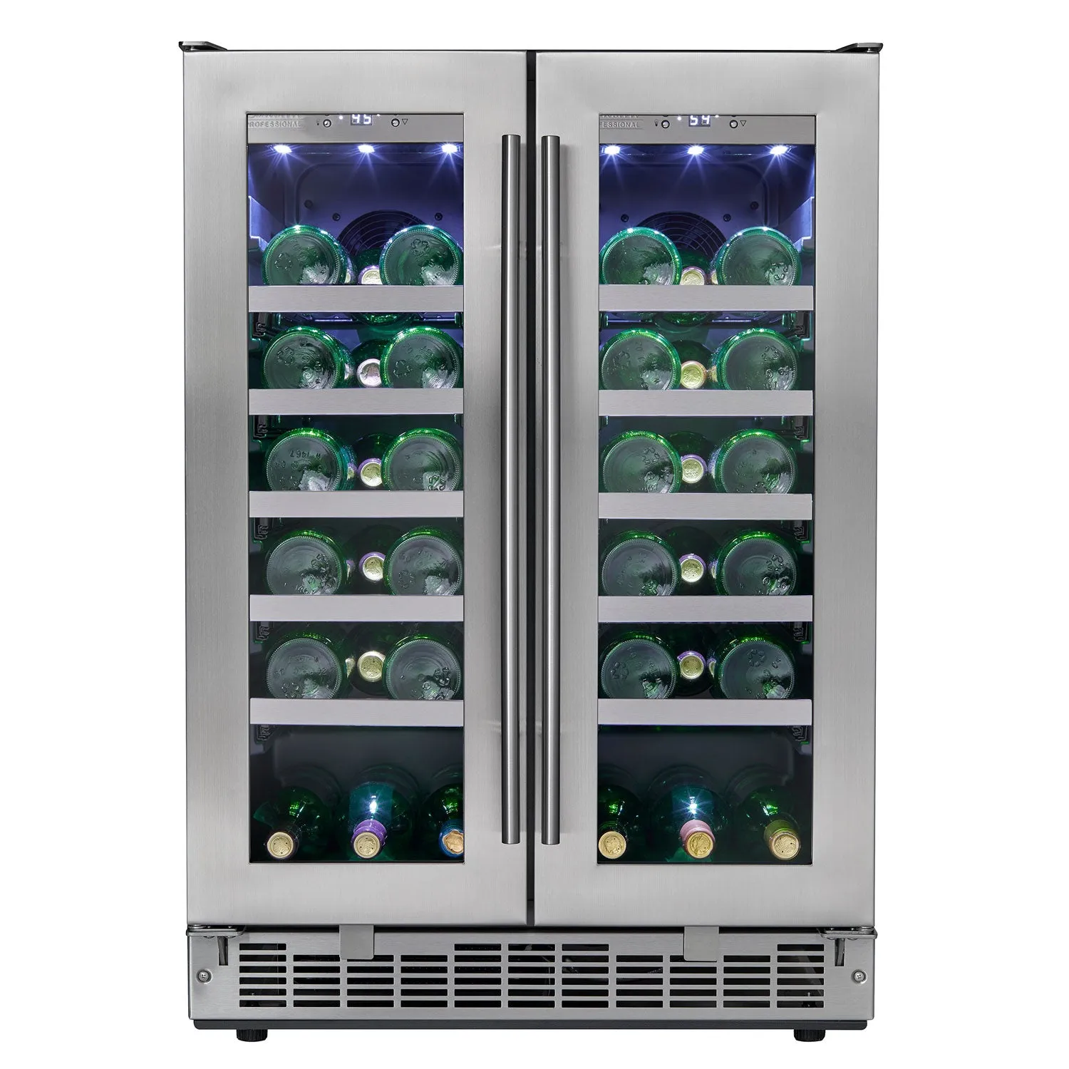 Danby 24" Wide 42 Bottle Dual Zone Stainless Steel Built- In Wine Refrigerator DWC047D1BSSPR