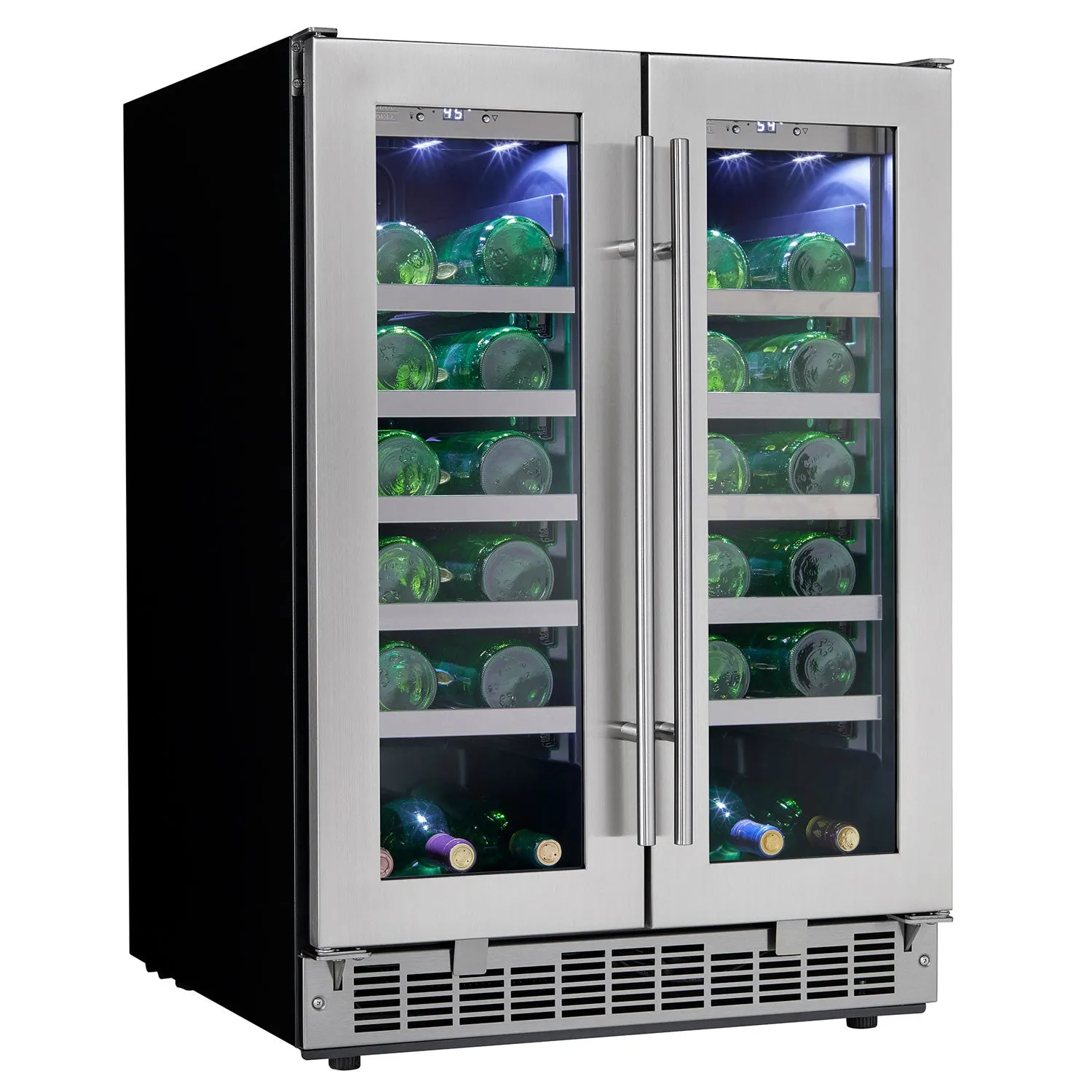 Danby 24" Wide 42 Bottle Dual Zone Stainless Steel Built- In Wine Refrigerator DWC047D1BSSPR