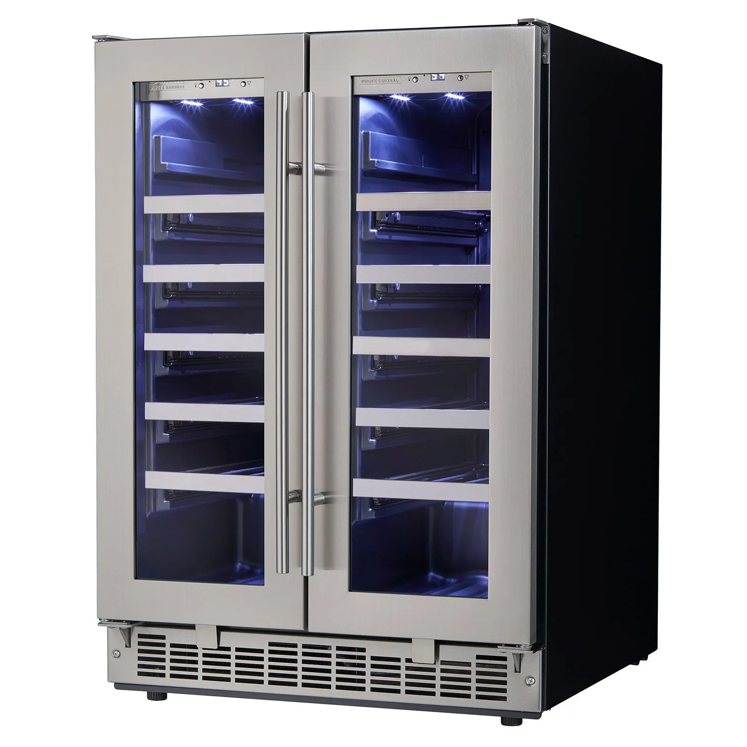 Danby 24" Wide 42 Bottle Dual Zone Stainless Steel Built- In Wine Refrigerator DWC047D1BSSPR