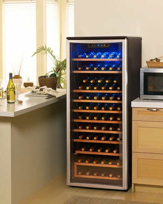 Danby 24" Wide 75 Bottle Singe Zone Platinum Wine Refrigerator DWC106A1BPDD