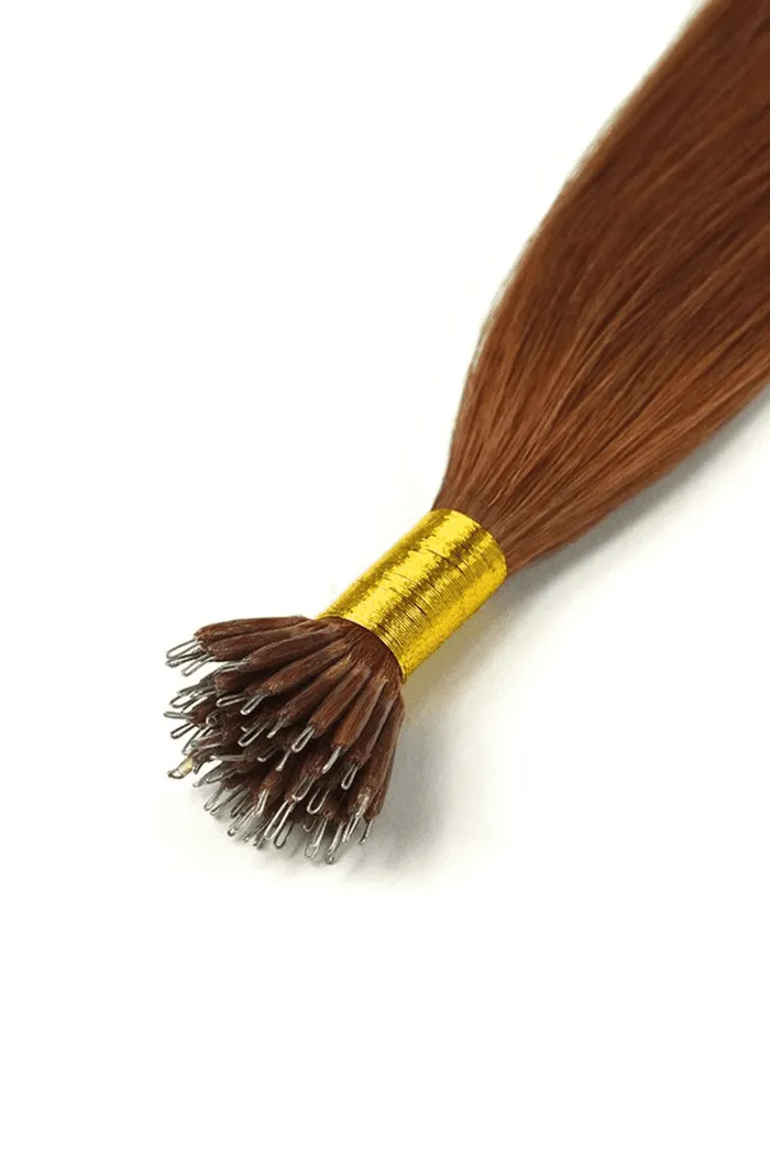 Dark Auburn/Copper Red (#33) Nano Ring Hair Extensions