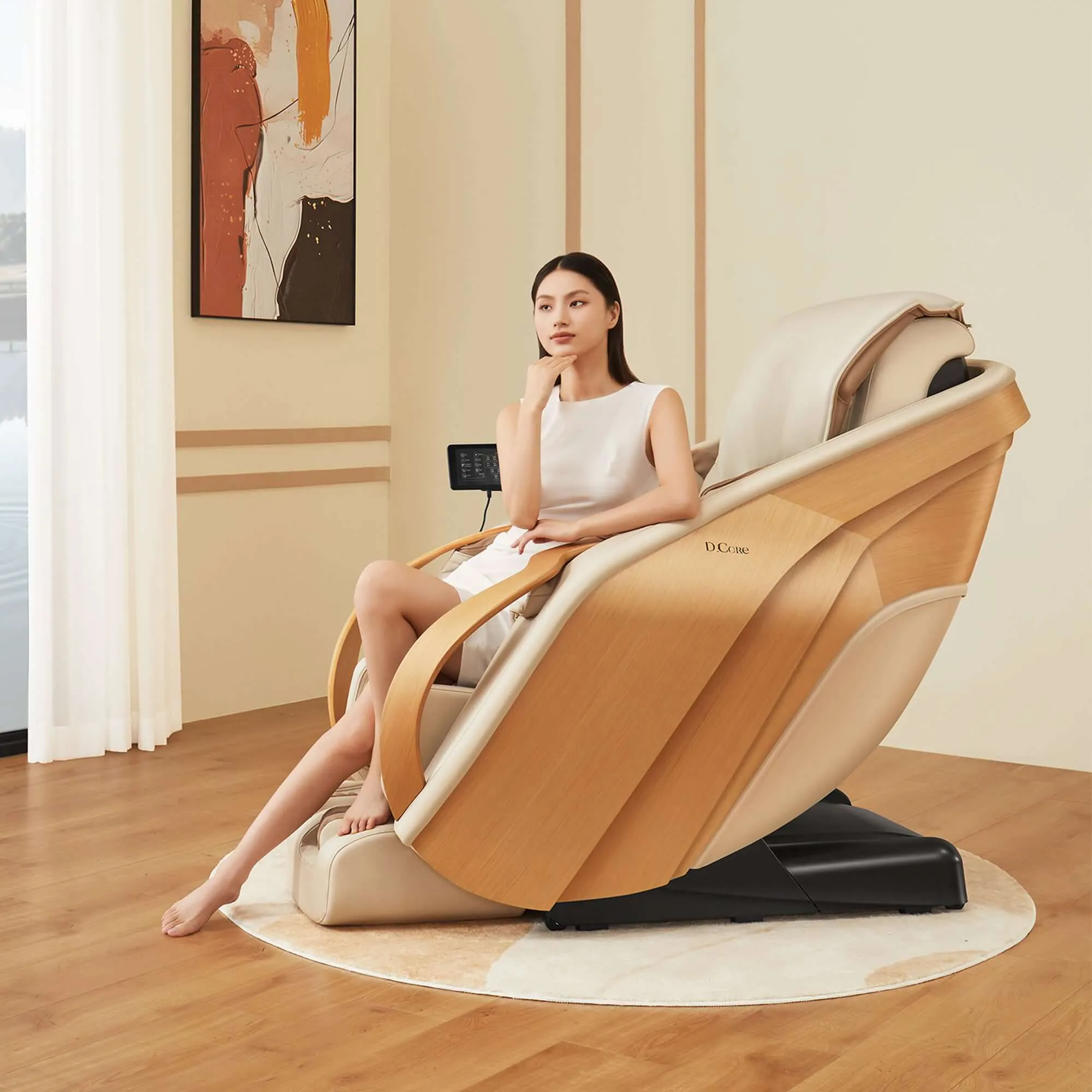 D.Core 2 - Made in Japan Ultra Premium Massage Chair w/ Oak Side Panels