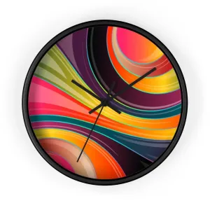 Decorative Wall Clock - Multicolor Circular Swirl Quartz Clock - WC02