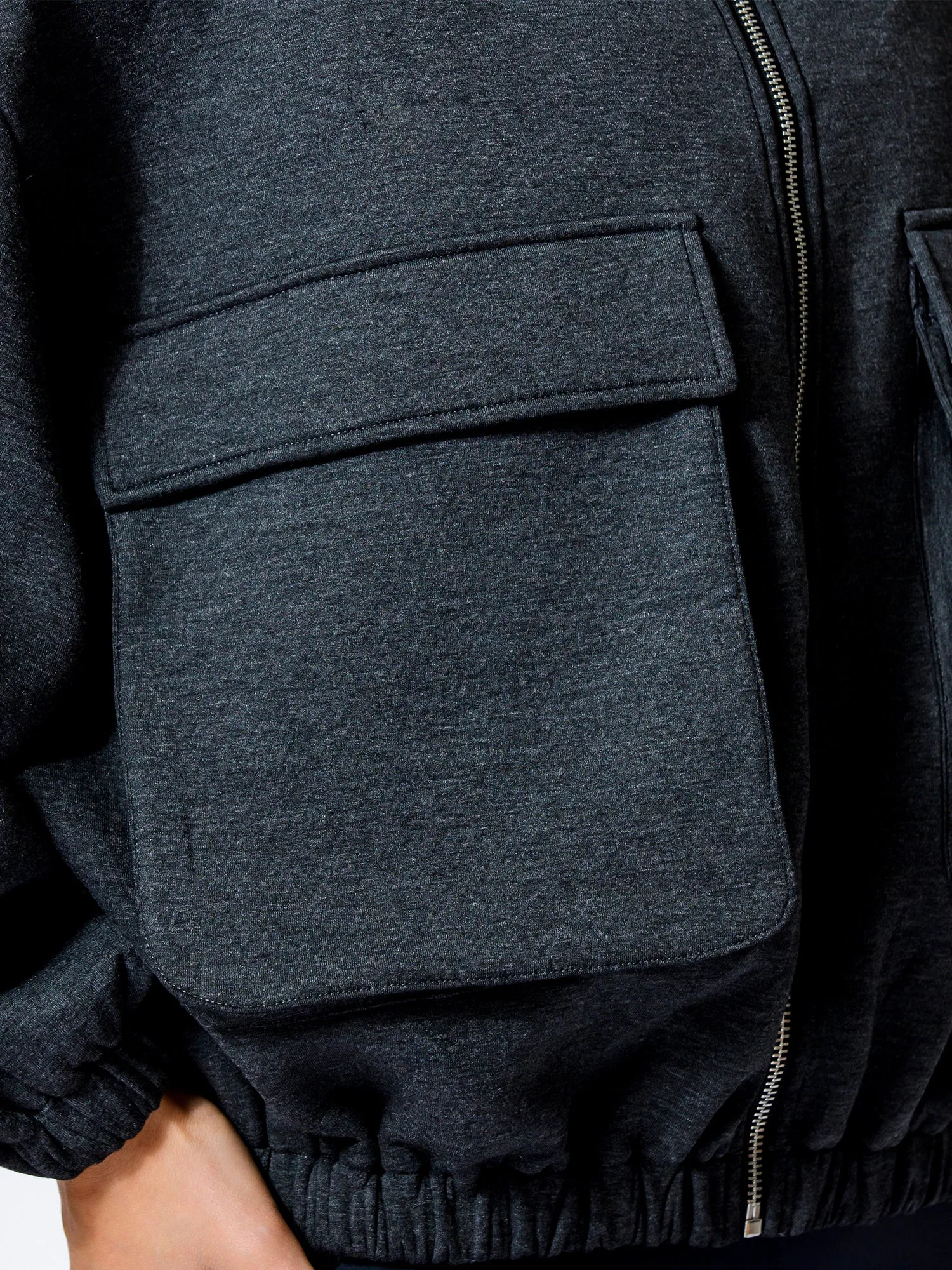 DEEP POCKET JACKET, GREY NEOPPENE